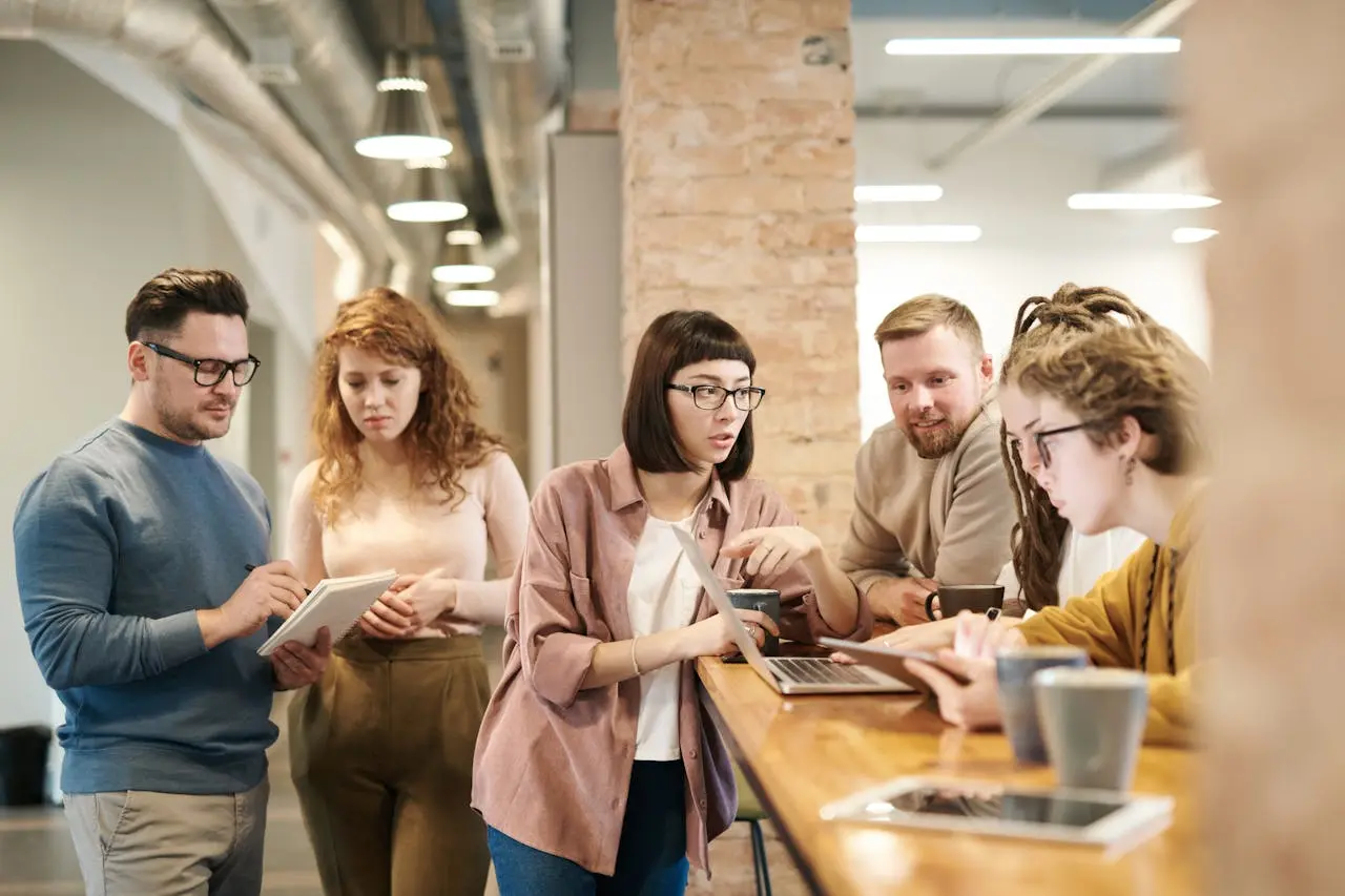 People discussing work related stuff
